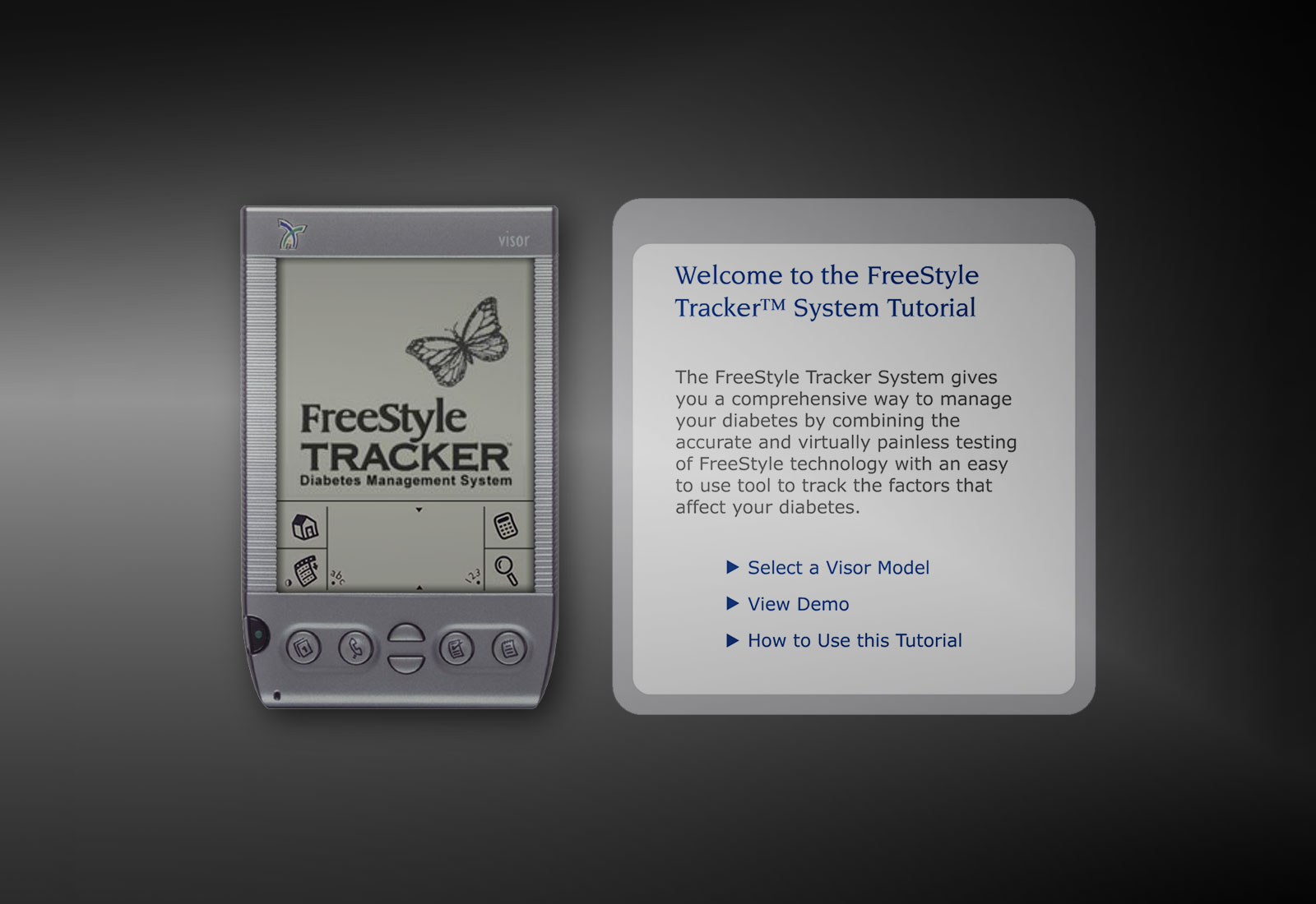 Image of a handheld diabetes management system.